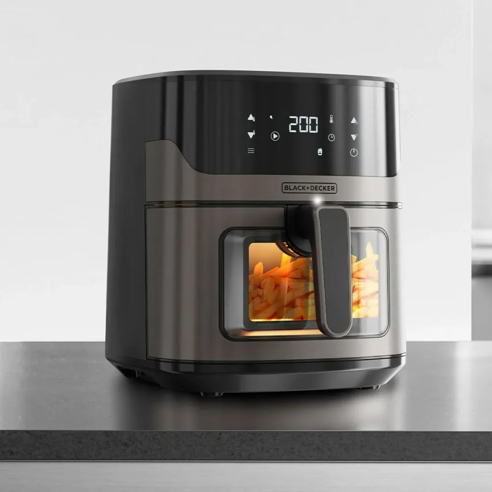 Heißluftfritteuse Black & Decker BXAF6500E Schwarz 1600 W