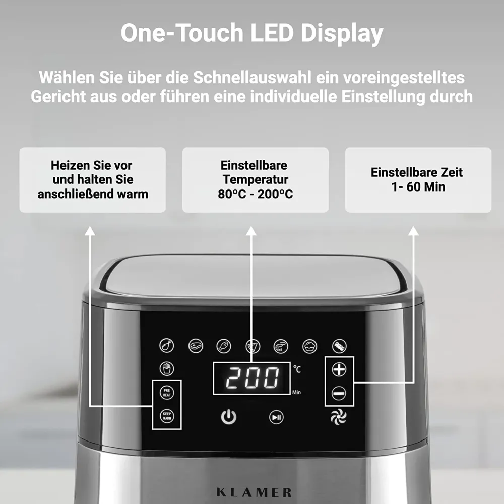 Heißluftfritteuse Kompakt 3.5L