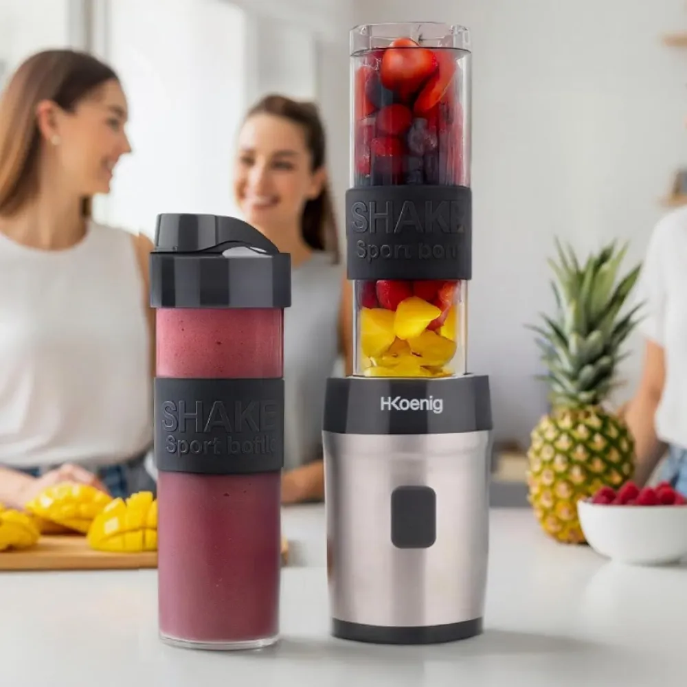H.Koenig Mini Smoothie Maker Standmixer, Blender elektrisch, Transportabel Kompa