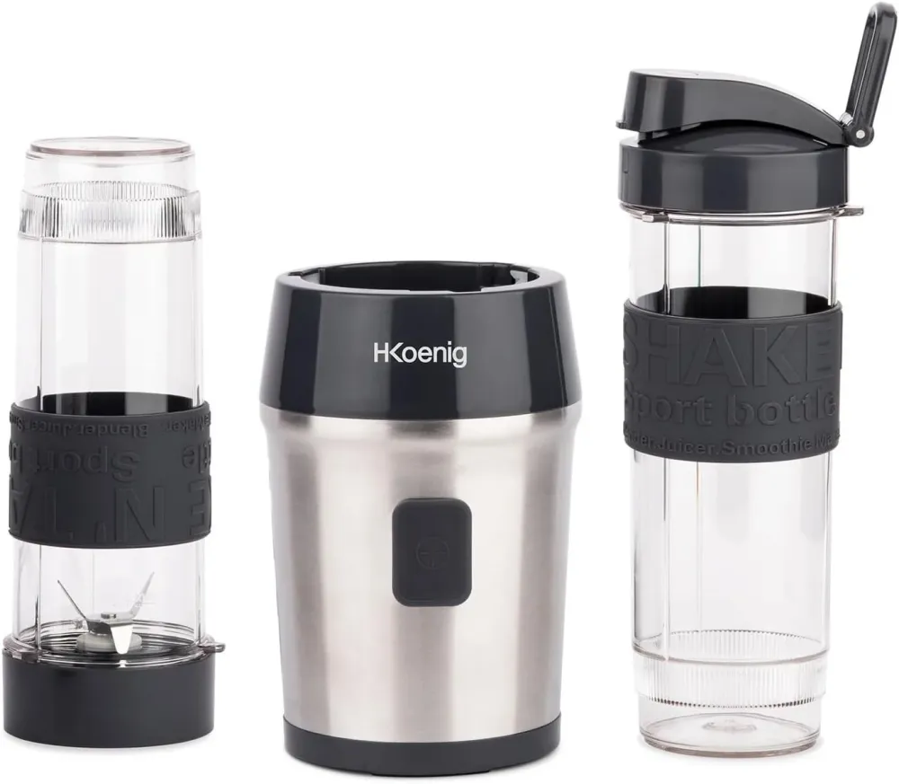 H.Koenig Mini Smoothie Maker Standmixer, Blender elektrisch, Transportabel Kompa