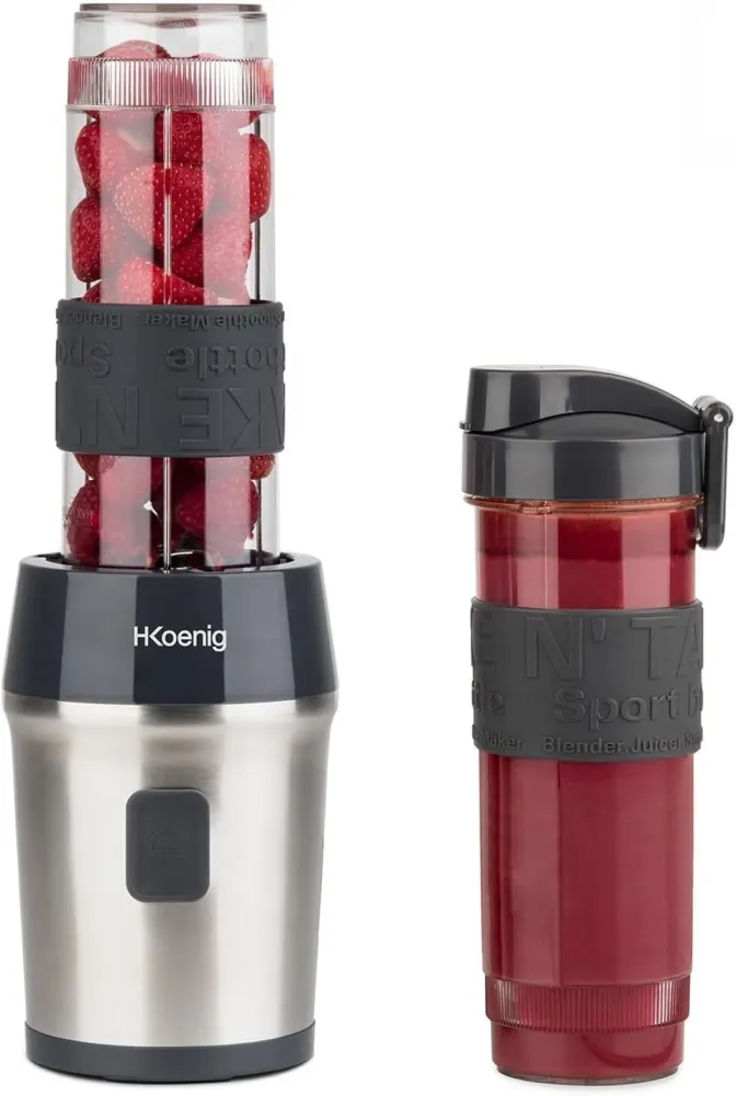 H.Koenig Mini Smoothie Maker Standmixer, Blender elektrisch, Transportabel Kompa