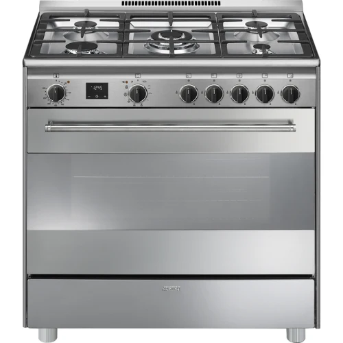 Kochzentrum 90 cm Edelstahl Gas SMEG Classica BG91PX2(F)