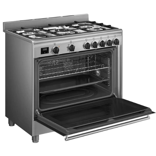 Kochzentrum 90 cm Edelstahl Gas SMEG Classica BG91PX2(F)