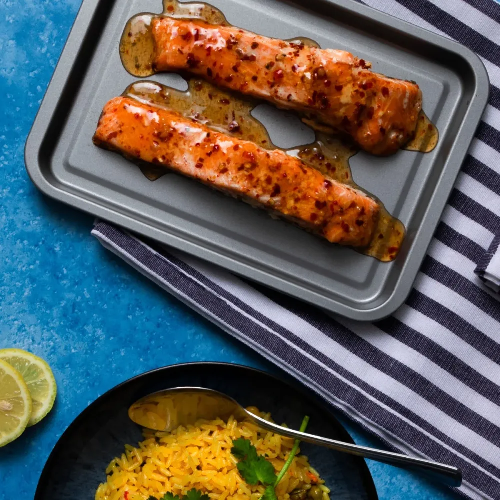 Set mit 2 rechteckigen Tabletts für den Wham® Cook-Ofen und die Heißluftfritteuse