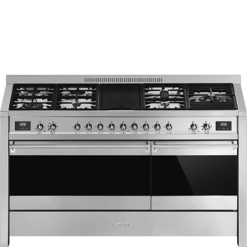 SMEG A5-8 150 cm Edelstahl-Gasherd Opera