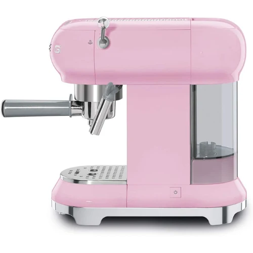 Smeg ECF01-Pink Espressomaschine im Stil der 1950er Jahre
