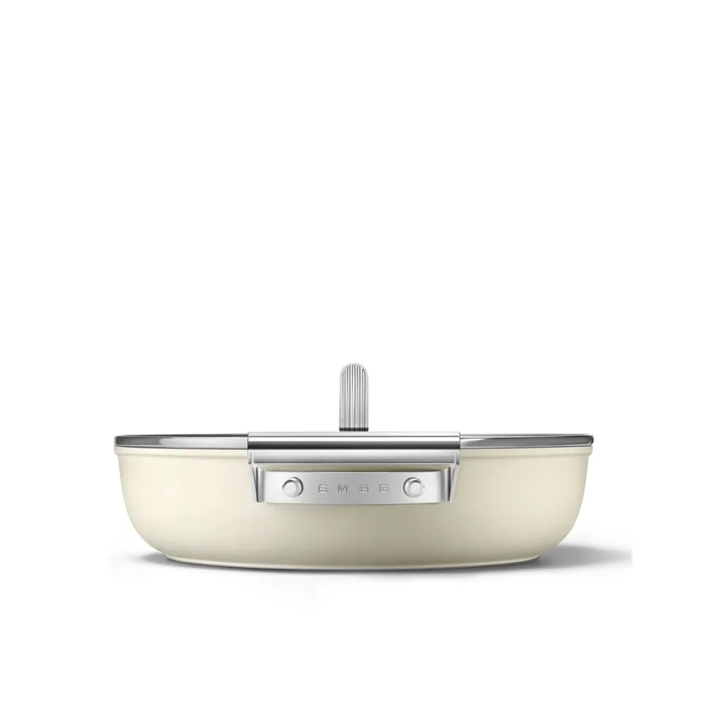 Smeg Keramik-Stielkasserolle Ø28cm / 4,3L 'Creme'