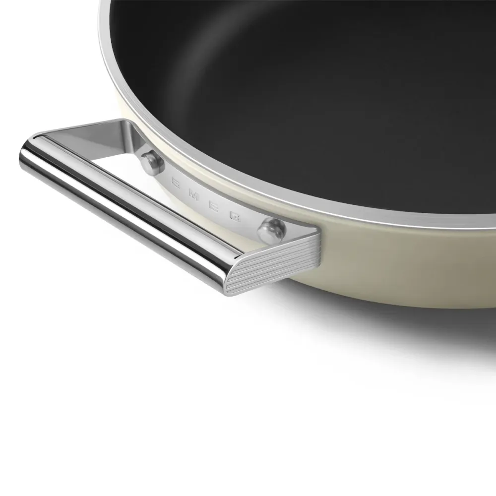 Smeg Keramik-Stielkasserolle Ø28cm / 4,3L 'Creme'