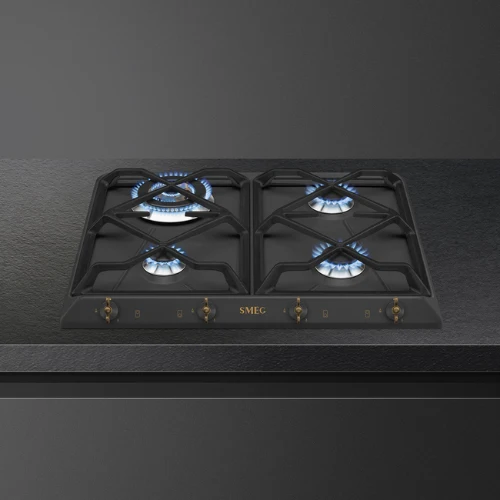 SMEG SRV864AOGH 4-Flammen-Kochfeld 60 cm Anthrazit