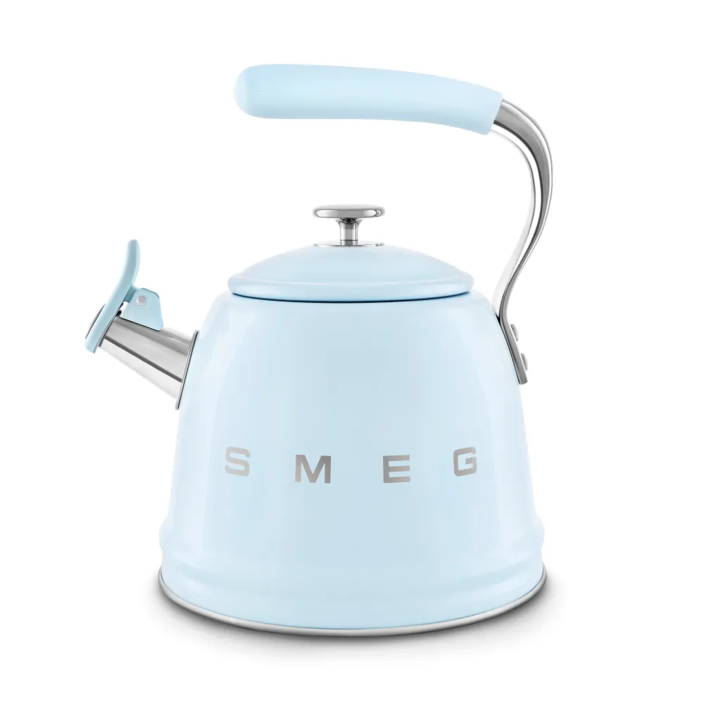 SMEG Wasserkocher mit Pfeiffunktion 2,3 l, Farbe: Pastellblau, Modell WKF01PB