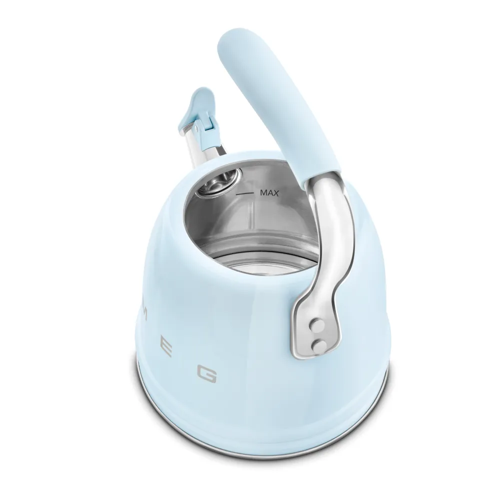 SMEG Wasserkocher mit Pfeiffunktion 2,3 l, Farbe: Pastellblau, Modell WKF01PB