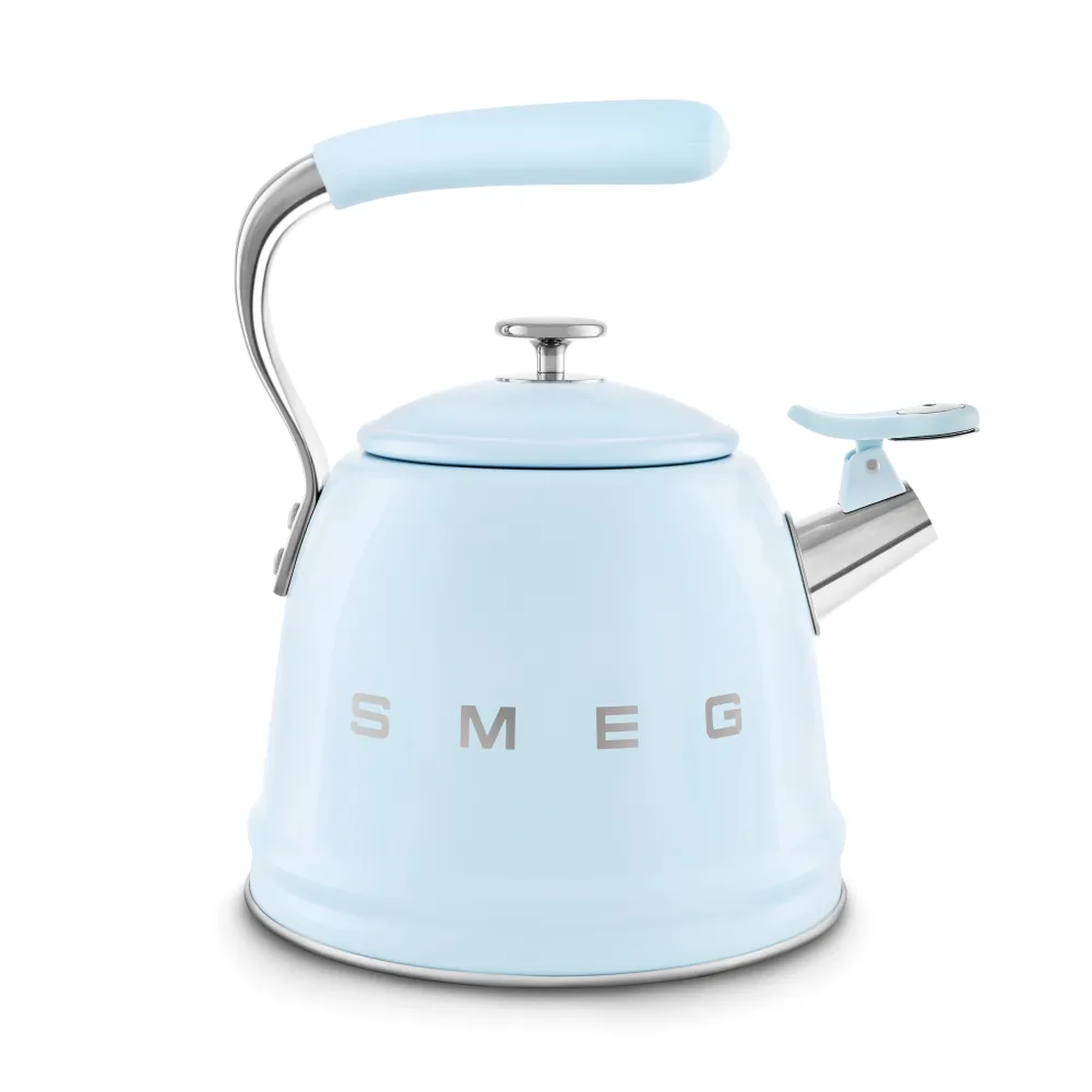SMEG Wasserkocher mit Pfeiffunktion 2,3 l, Farbe: Pastellblau, Modell WKF01PB