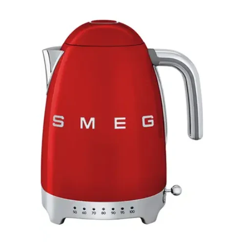 Wasserkocher mit einstellbarer Temperatur, im Stil der 1950er Jahre, Smeg KLF04-Rot