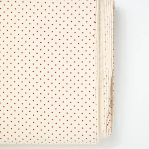 Baumwollstoff Serie Mix & Match kleine Pünktchen rot auf altweiß
