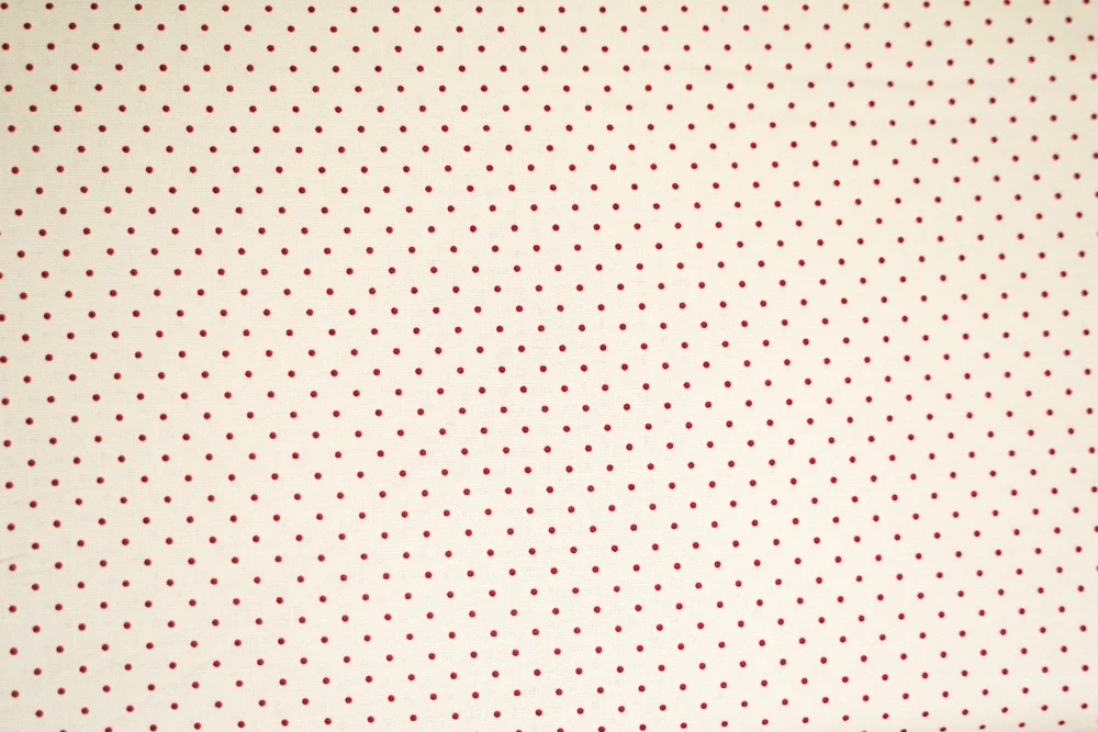 Baumwollstoff Serie Mix & Match kleine Pünktchen rot auf altweiß