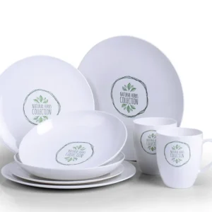 Camping Geschirrset NATURE aus PLA 8-teilig für 2 Personen