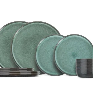 Cosy & Trendy Geschirrset Lerida Meadow 12-teilig / 4 Personen - 4 Speiseteller, 4 Frühstücksteller und 4 Schalen