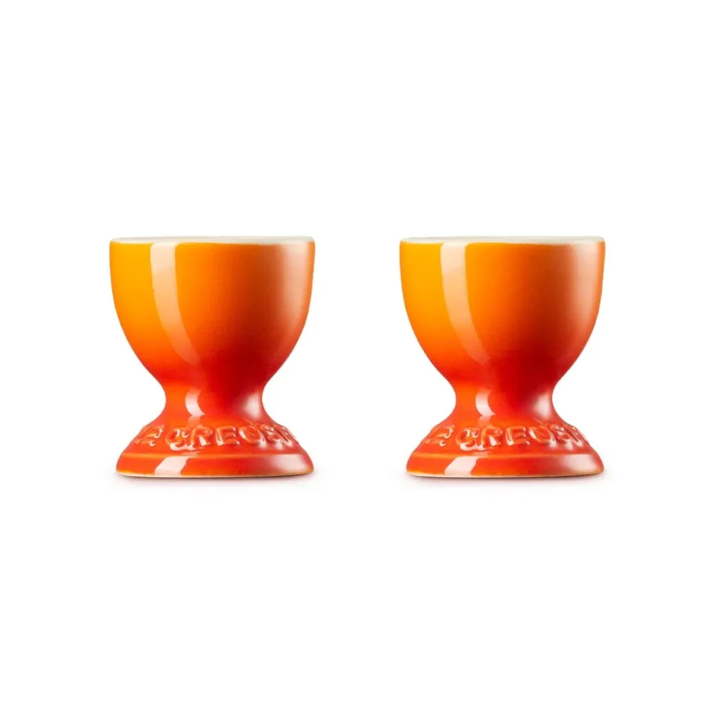 Le Creuset - 2er Set Eierbecher Orangerot