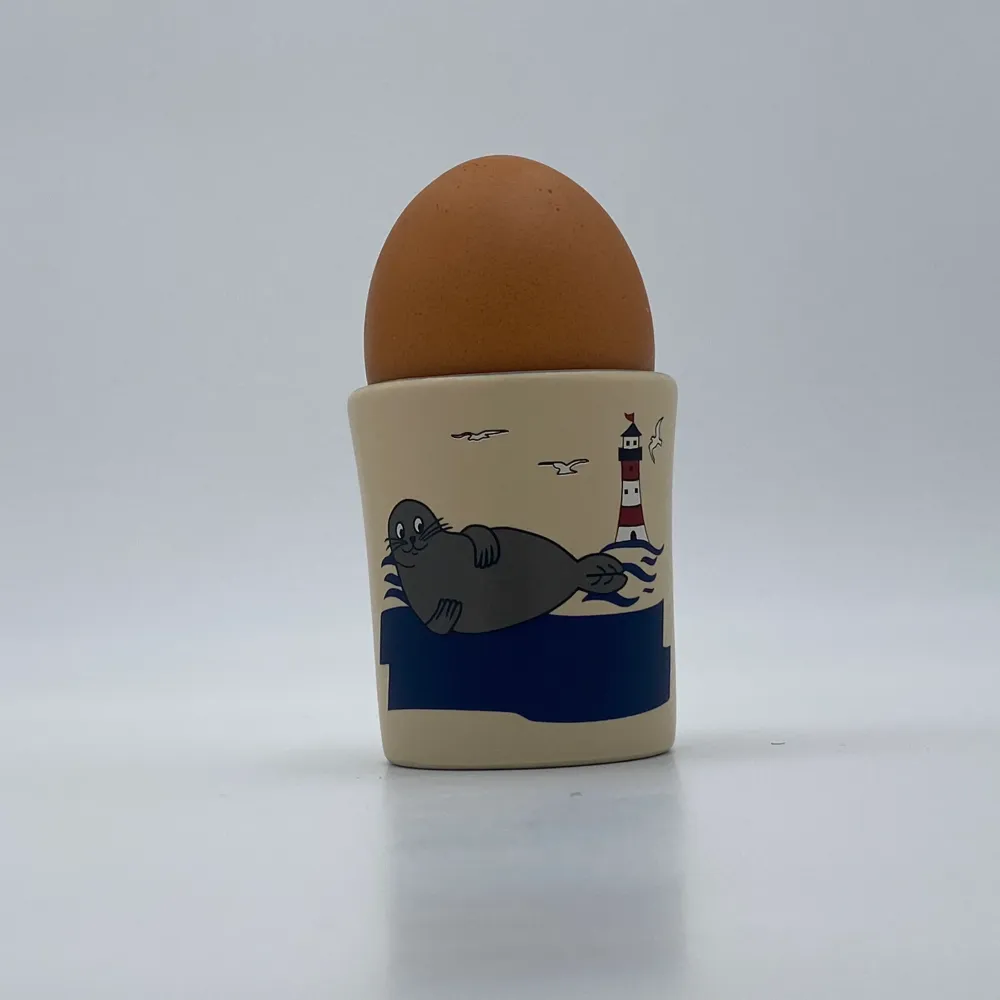 Eierbecher / Schnapsglas „Robbe“ mit Wunschnamen - Jeder Name ist möglich!
