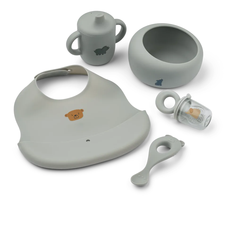 Geschirrset Baby Starter Set "Mileah Dove Blue"
