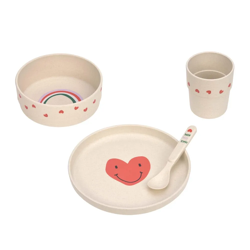 Geschirrset - Happy Rascals Heart Lavender - Lässig