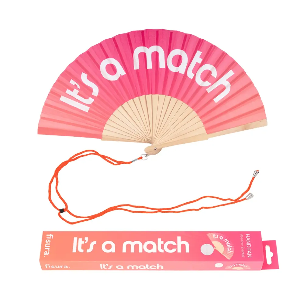 Handfächer „It’s match“ Farbverlauf Rosa