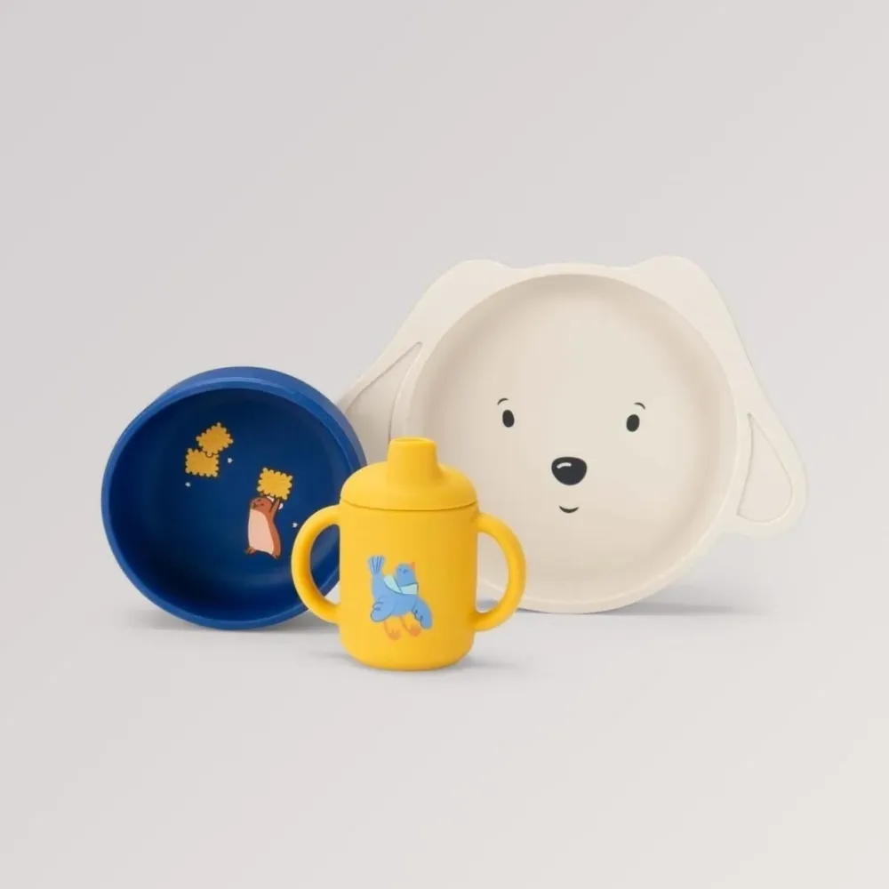 Kindergeschirr-Set Puce & Pilou