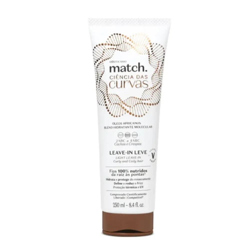 Leave- Leve Match Ciencia das Curvas, Leave--Creme, Boticario 250ml