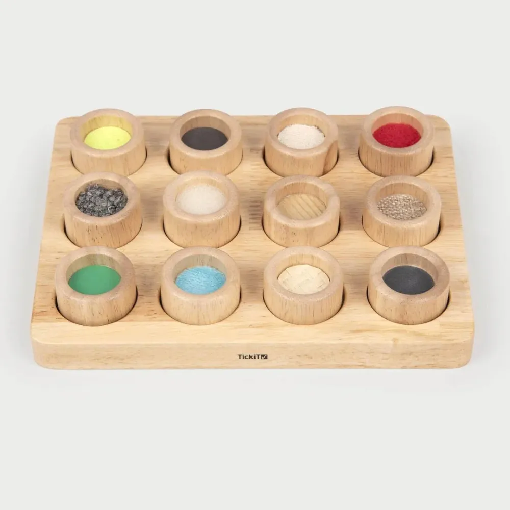 Sensorisches Spiel Holz: Touch & Match Brett