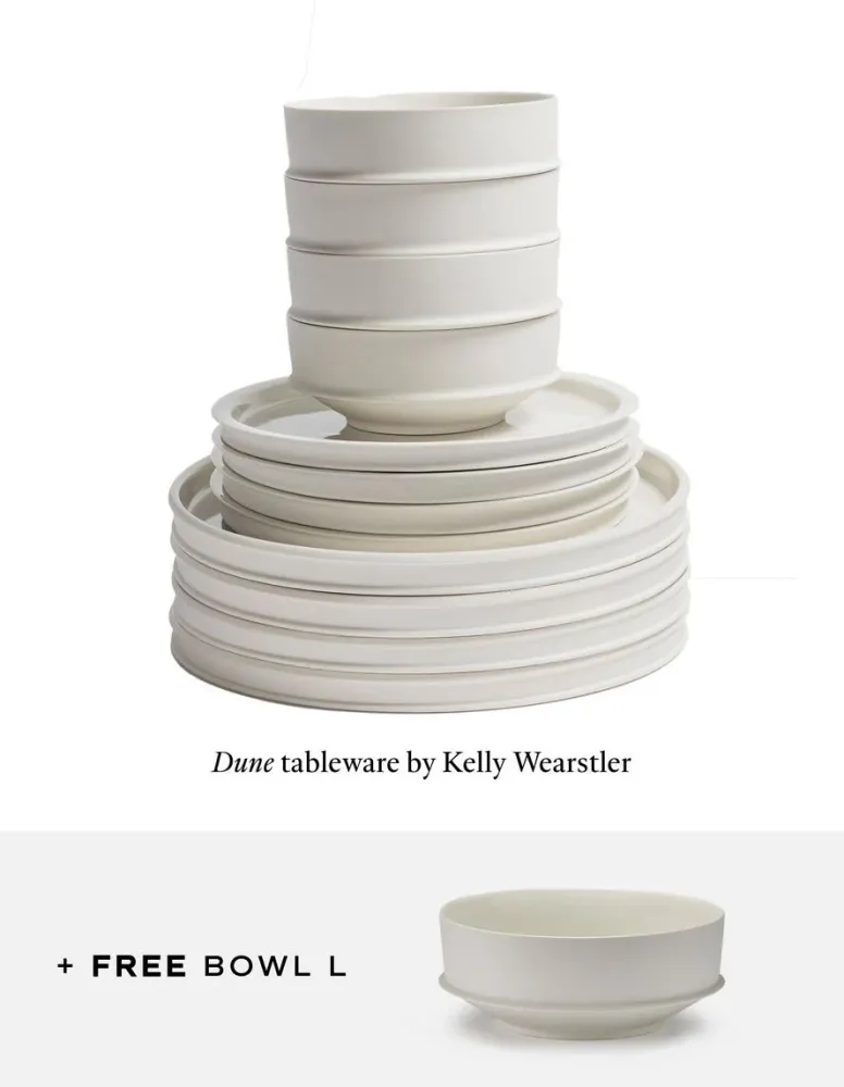 Serax DUNE Geschirrset 12 + 1 Salatschale gratis Kelly Wearstler, alabaster