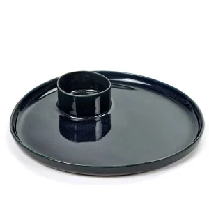 Serax Eierbecher von Anita Le Grelle Tapasteller dunkelblau D15xH2,5cm