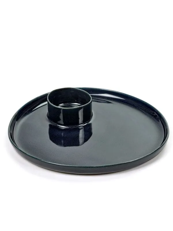 Serax Eierbecher von Anita Le Grelle Tapasteller dunkelblau D15xH2,5cm