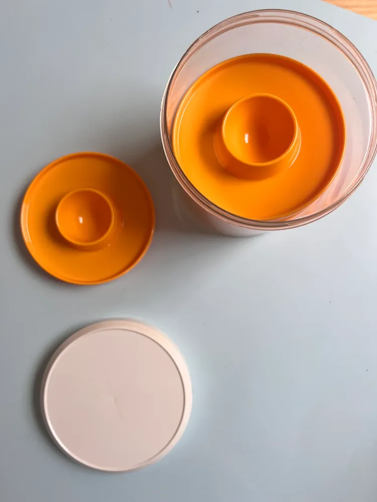 Set: 6x Eierbecher gelb 70er