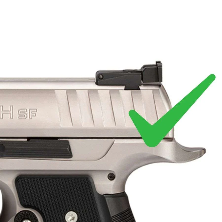 Walther Q5 Match SF verstellbare Kimme | mit Fiberoptik