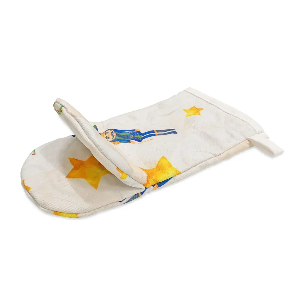 3-teiliges Set, Ofenhandschuh und 2 Topflappen mit Weihnachtsdekoration, Weihnachtsgeschenkidee 5644