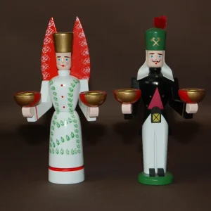 Engel und Bergmann mit getupfter Schürze