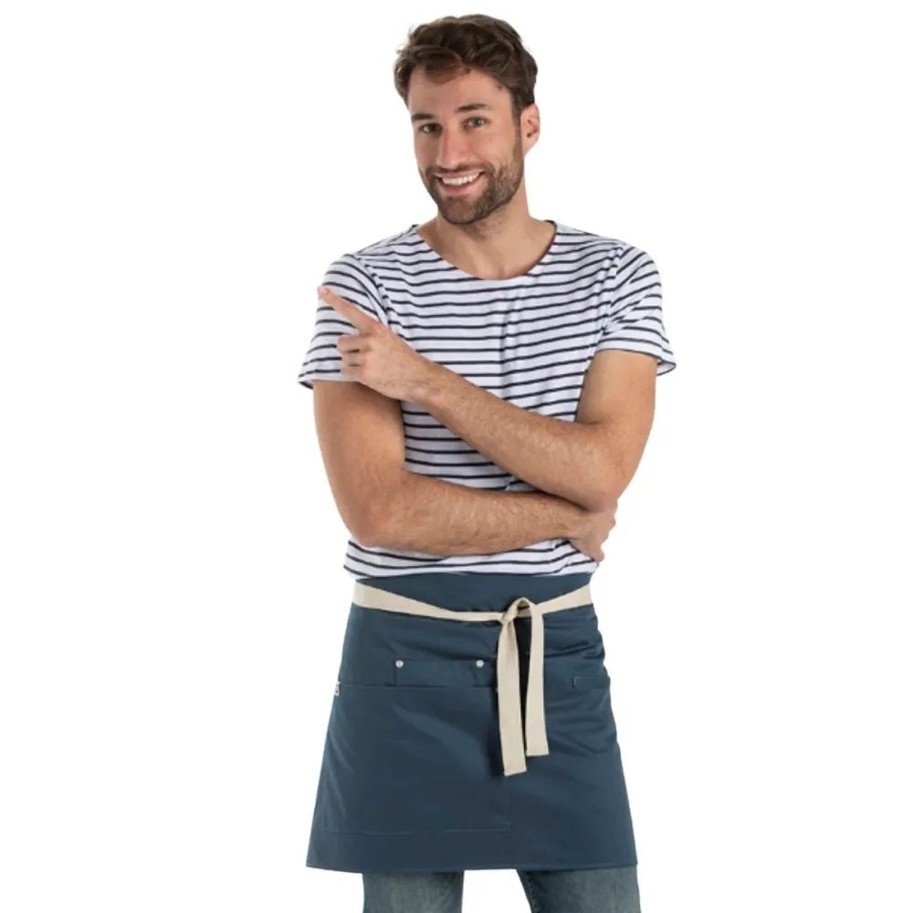 Kurze Blaue Schürze Taschen