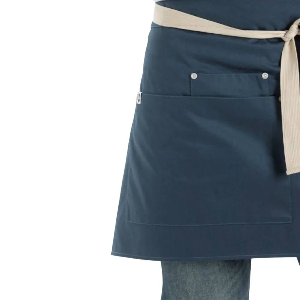 Kurze Blaue Schürze Taschen