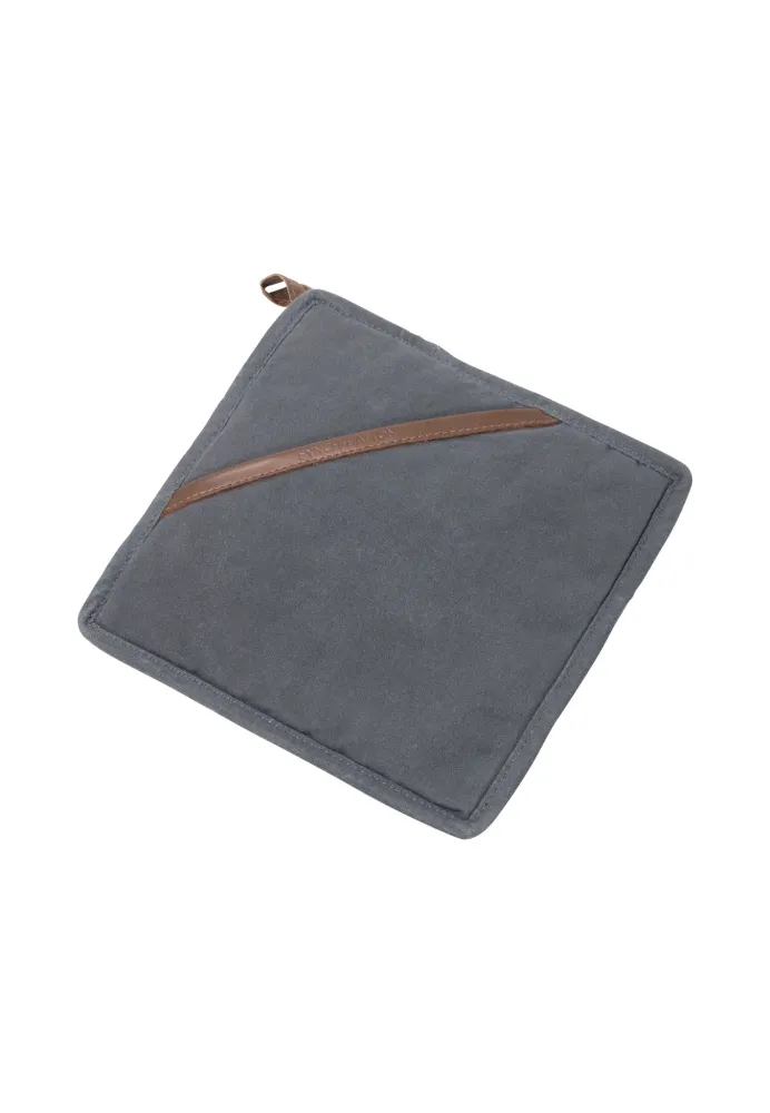TAMBA Topflappen und Ofenhandschuh mit Lederbesatz