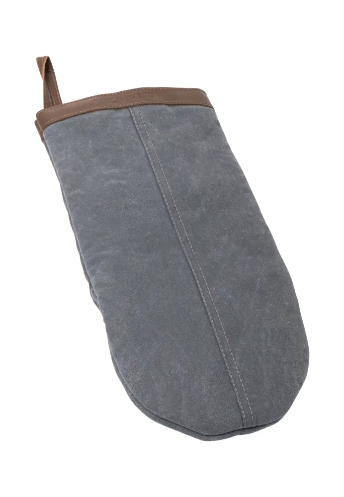 TAMBA Topflappen und Ofenhandschuh mit Lederbesatz