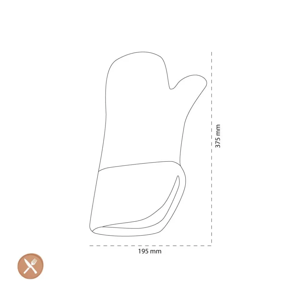 Tools2Cook - Silikon-Ofenhandschuh, Muskatgrau