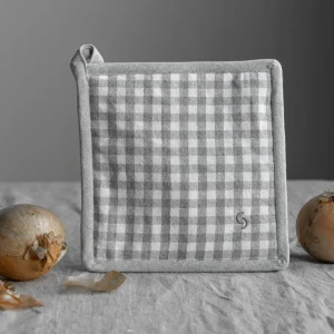 Topflappen - Rutan, hell grau von Storefactory