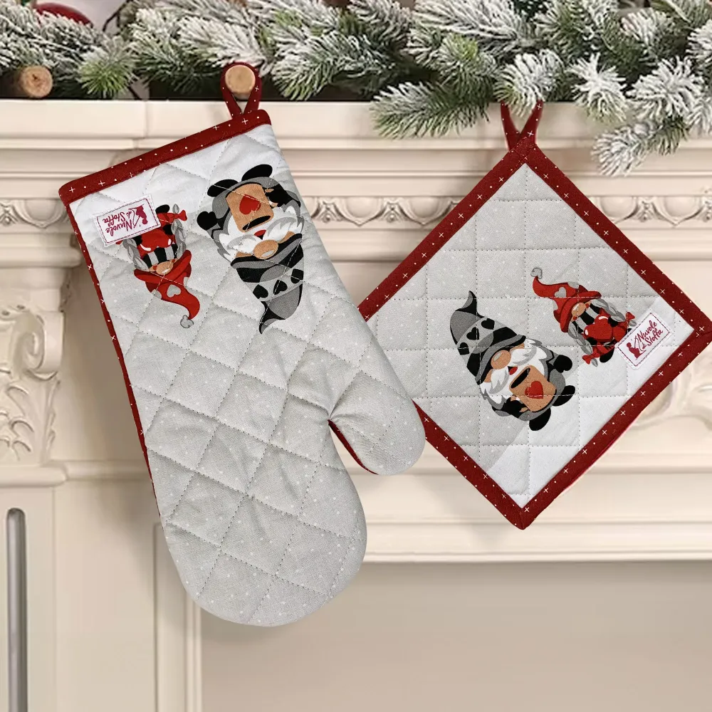 Weihnachts-Ofenhandschuh Stoffwolken aus Baumwolle Weihnachtsdekoration Klaus 6315