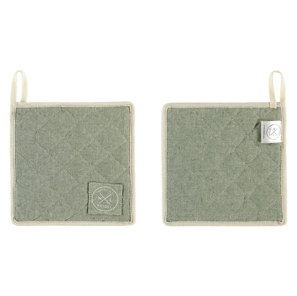 Witloft - Topflappen aus recycelter Baumwolle (2 Stk.) - Pistazie