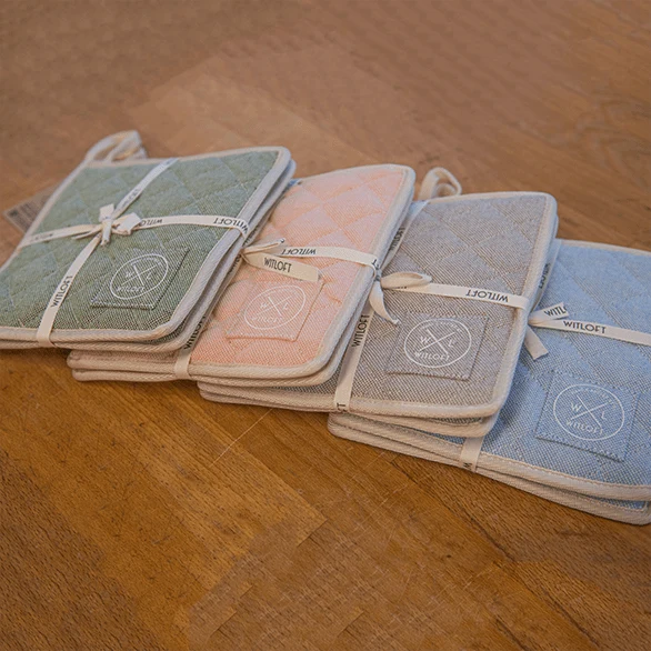 Witloft - Topflappen aus recycelter Baumwolle (2 Stk.) - Pistazie