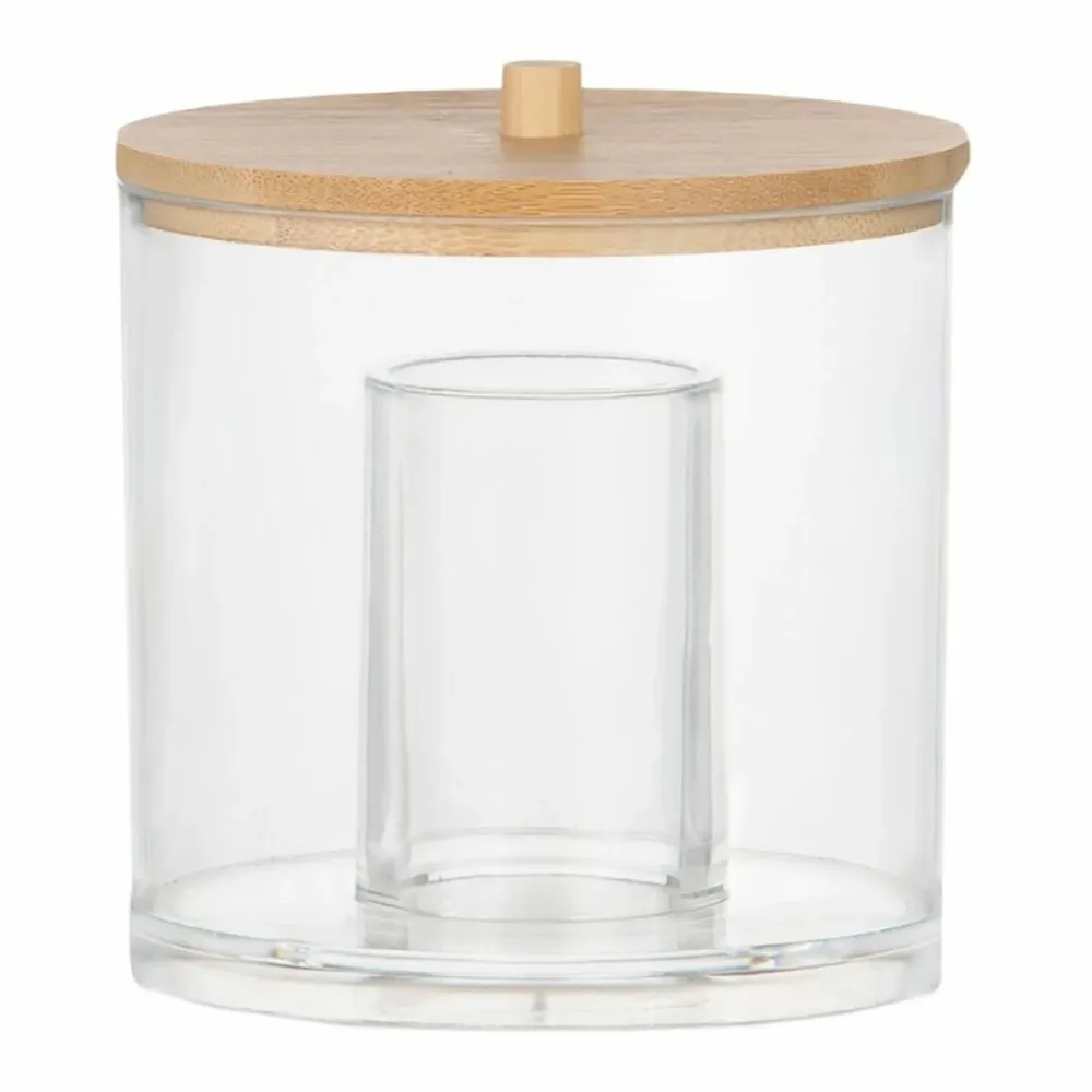 Aufbewahrungsglas Andrea House – Bambus & Acryl, Ø 9 x 9 cm