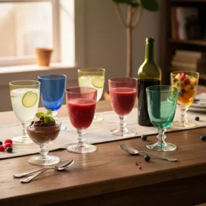 11x Bunte Antiquitäten Gläser, Weingläser