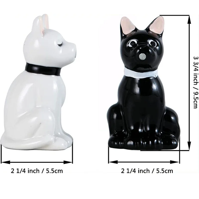 2er Set Salz- & Pfefferstreuer Hundform – Keramik Gewürzstreuer | Niedliche Küchen Dekoration & Geschenkidee