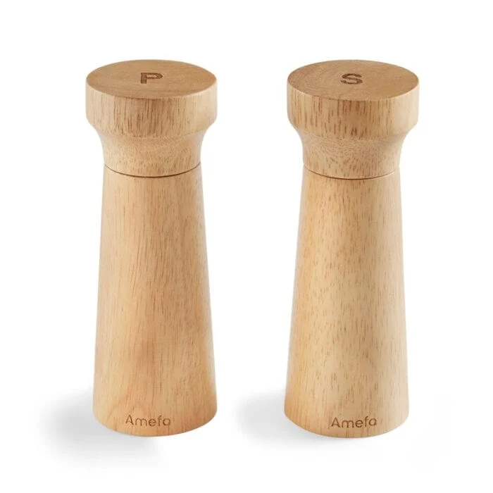 Amefa – Modernes Salz- und Pfeffermühlen-Set 15 cm – Holz