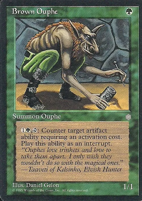 BROWN OUPHE, Magic - Gathering-, Ausgabe / Set / Serie Eiszeit (Ice Age) 1995